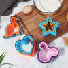 Molde de acero inoxidable con dibujos animados para cortar pan tostado de bolsillo, molde para hornear, prensador de bordes para sándwich, artefacto para sellar bordes