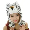 Chapéu de pelúcia grosso de inverno com desenho de animal, chapéu para performance de adultos e crianças, chapéu com proteção para as orelhas, adereços de performance