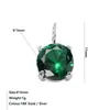 Nuevo Colgante Geométrico Redondo de Circonia Incrustada con Doce Piedras de Nacimiento Coloridas 6*6mm Colgante Sencillo Exquisitos Accesorios DIY