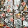 Suministros Decorativos de Copo de Nieve Tridimensional Papel Copo de Nieve 3D Juego de Seis Piezas Colgante Centro Comercial Escaparate Colgante