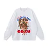 Camiseta Estampada Oversize Street Anime Mangá Roupas Masculinas Mangá Japonês Algodão Solto Manga Curta Masculina e Feminina Transfronteiriça