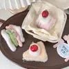 Muñeco de Peluche Serie Comida de Dibujos Animados Llavero de Hamburguesa Sándwich 3D Postre Colgante Decoración de Empaque Divertido