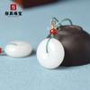 Fabricantes de pingente de fivela de segurança de jade branco de Xinjiang atacado pingente de jade dourado pingente de quartzo jade pingente de jade