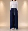 Pantalones de maternidad para otoño, pantalones de pierna ancha para usar al aire libre, nuevos estilos de otoño e invierno, que no aprietan la barriga, estampado de porcelana azul y blanco, pantalones casuales de pierna recta para mujeres embarazadas