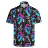 Camisa Polo para Hombre Camisa de Golf Divertida Camisa Polo Hawaiana Camisa Polo Divertida de Playa de Verano
