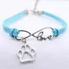 Moda transfronteriza de Amazon pulsera de cuerda de terciopelo de garra de perro de 8 palabras amorosa pulsera hecha a mano venta directa de fábrica al por mayor