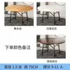 Mesa de Jantar Dobrável para Uso Doméstico, Mesa de Jantar Dobrável para Apartamento Pequeno, Mesa Redonda Simples para Moradia Alugada, Mesa de Jantar Móvel Atacado