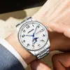 Nuevo Reloj para Hombre Serie Maestro Artesano Fase Lunar Cuatro Manos, Reloj de Negocios Impermeable Luminoso, Popular Reloj para Hombre de Exportación Transfronteriza