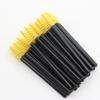 50 Pçs/Pacote Descartável Nylon Escova De Cílios Curto Mini Pente De Cílios Sobrancelha Escova Maquiagem Escova Haste Sólida Cílios Stick
