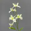Flor artificial de iris de 5 cabezas en un solo tallo para decoración de bodas, arreglo de pasillo, decoración de fondo de escenario, flor artificial