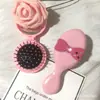 Peine de airbag rosa y negro y2g peine de masaje DIY lindo para el hogar peine de airbag con lazo portátil