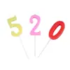 Vela Digital de Color para Pastel de Cumpleaños Infantil Decoración de Fiesta de Primer Año Suministros para Arreglos de Repostería