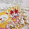 Flor de Rosa Barroca Mixta Perla de Imitación Lazo Concha Cuentas de Calabaza Funda para Teléfono DIY Decoración de Collares Hechos a Mano