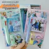 Conjunto de Caderno e Caneta 6 Cores Labubu Capibara Kuromi para Alunos do Ensino Fundamental e Cadernos e Blocos de Notas Infantis