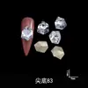 Venta al por mayor de fábrica torno de uñas especial transfronterizo forma de gota de agua pequeña fondo dorado Super Flash k9 fondo puntiagudo joyería para uñas con diamantes de imitación blancos
