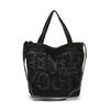 Bolso Tote de mezclilla de gran capacidad para mujer 2024 Elegante Retro Casual Clase Viajero Hombro Cruzado Axila