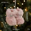 Botas de Peluche Navideñas Transfronterizas, Botines, Adornos Navideños Creativos, Decoración de Tela Colorida Colgantes para Árbol de Navidad