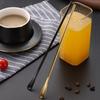 Cuchara Mezcladora de Acero Inoxidable 304 Estilo Japonés Tenedor para Pastel de Luna Cuchara Pequeña para Café Mango Largo Postre Miel Cuchara Mezcladora Palillo para Vino