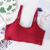 Top de tubo push up con almohadilla para el pecho y hilo de seda de hielo caliente de verano para mujer, ropa interior deportiva de yoga con pecho y espalda de belleza