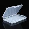 Caja de almacenamiento de plástico PP cubierta a prueba de polvo, mediana, portátil, con compartimentos fijos de 5 rejillas para baterías, anzuelos de pesca, papelería, venta al por mayor