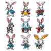 Patches Adesivos Bordados de Coelho Exquisite Transfronteiriços para Roupas, Sapatos e Chapéus, Patches de Decoração para o Feriado de Páscoa