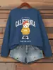 Para la Mejor Esperanza, Sudadera para Mujer con Estampado de Oso Lindo, Suéter Casual de Cuello Redondo, Estilo Urbano de Otoño
