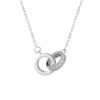 Collar de Doble Aro de Marca Nicho de Singapur Cadena Clavicular de Eslabones de Anillo para Mujer Joyería de Diseño Simple Estilo Ins que Combina con Todo