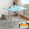 Mesa Dobrável Simples Mesa de Jantar para Casa de Aluguel Mesa de Jantar Portátil para Casa Mesa Redonda Barraca Exterior Mesa Quadrada Pequena