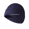 Gorros de Punto Transfronterizos para Otoño e Invierno, Gorros de Lana Reciclada Estilo Chino, Gorros de Lana con Piel Sintética de Conejo para el Invierno Cálido, Fábrica Personalizada