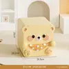 Criativo Urso de Creme Fofo Banqueta para Trocar Sapatos de Fibra de Vidro Decoração de Entrada Sala de Estar Quarto Quarto das Crianças Ornamentos de Chão