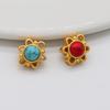 Pulsera de oro arena con cuentas, forma de flor de girasol, flor, bricolaje, tejida a mano, pulsera de cadena, cuentas sueltas, cuentas al por mayor de fábrica