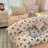 Juego de Ropa de Cama de Gasa de Doble Capa Clase A para Niños de Cuatro Piezas Modelo Nuevo 2025 Funda de Edredón Individual para Dormitorio Estudiantil Juego de Tres Piezas 3