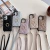Adecuado para Apple 15Promax Estilo Chanel Pequeño Funda de Cuero Diamantada Funda para Teléfono iPhone16 11 Funda para Dedo 14
