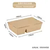 Caixa Quadrada de Papel Kraft Descartável com Abertura em Janela para Comida para Levar Embalagem para Sobremesas Caixas Prontas Frete Grátis Personalizada