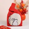 Bolsa Tejida Festival de Mediados de Otoño Bolsa de Regalo para Pastel de Luna Bolsa de Regalo Festivo Bolsa de Regalo para Empresa Se Puede Imprimir Logo Venta Directa de Fábrica