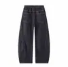 Yidao Vintage Outono 2026 Novos Jeans Americanos Retrô de Sarja Crua com Perna Curva Unissex Calças Casuais Largas Soltas