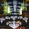 Luzes de LED em forma de floco de neve para a rua, iluminação pública, luzes transversais, luzes de estilo festivo de primavera ao ar livre, luzes de corda