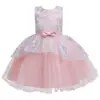 Fornecimento Transfronteiriço de Vestidos Infantis Fofos de Formato Irregular, Vestidos de Princesa para Crianças Pequenas, Vestidos para Damas de Honra de Casamento, Fantasias para Apresentações de Dança