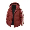 Chaqueta de Invierno para Hombre, Holgada, con Capucha, Rayas, Algodón Grueso, Abrigo Acolchado, Ropa Exterior de Algodón, Chaqueta de Algodón Cálida para Hombre del Fabricante