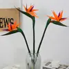 Pássaro-do-Paraíso Artificial de Alta Qualidade PU Strelitzia Reginae Decoração de Casamento para Lobby de Hotel Planta Artificial em Vaso Planta Verde Paisagismo