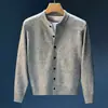 Nuevos suéteres de punto para otoño e invierno para hombres y parejas, chaquetas cárdigan, estilo old money, cuello redondo, corte holgado, moderno, venta al por mayor de fábrica transfronteriza