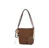 Bolso de cubo de moda estilo coreano transfronterizo para mujer, nuevo modelo otoño 2026, bolso de hombro simple de color liso, bolso versátil para debajo del brazo