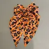 Pinza para el Cabello con Lazo Estampado de Murciélago Fantasma de Halloween Patrón de Calabaza Fantasma Telaraña Pinza de Resorte en la Parte Posterior de la Cabeza