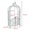 Suporte de Flores em Arco de Ferro Forjado, Treliça em Arco para Rosas Trepadeiras para Jardim Externo, Pátio, Vila com Porta, Treliça para Clematis Trepadeira