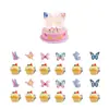 Nuevo Color Temática de Mariposas Decoración para Fiesta de Cumpleaños Suministros para Arreglo Banderín Mantel Vajilla Vaso de Papel Plato de Papel Set