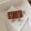 Brincos de Tarraxa com Franja de Olho de Tigre e Strass Retrô para Mulheres Luxo Leve Nicho Alta Qualidade Personalidade Temperamento Único Acessórios para Orelha