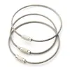 Chaveiro de Aço Inoxidável Banhado a Ouro Real 16cm Pulseira de Titânio Colorida que Preserva a Cor Acessórios para Joias Artesanais DIY