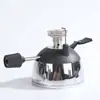Fogareiro de café inflável portátil vertical com base cromada, chama ajustável, para preparo de café na mesa, fazer chá no acampamento, pequeno fogareiro
