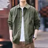 Chaqueta tipo camisa casual de alta gama para hombre, nueva tendencia primavera y otoño 2026, marca, corte holgado, manga larga, ropa de trabajo para hombre