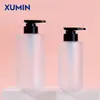Xumin Packaging - Botella de gel de ducha transparente de 300 ml, botella de champú, botella de prensa PET de gran capacidad de 500 ml, botella de loción